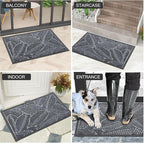 Colorxy Waterproof Doormat, Sturdy Natural Rubber Front Indoor Mat, Non Slip - Image 6
