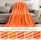 BEDELITE Fleece Blankets Queen Size Orange Throw Blankets - Image 5