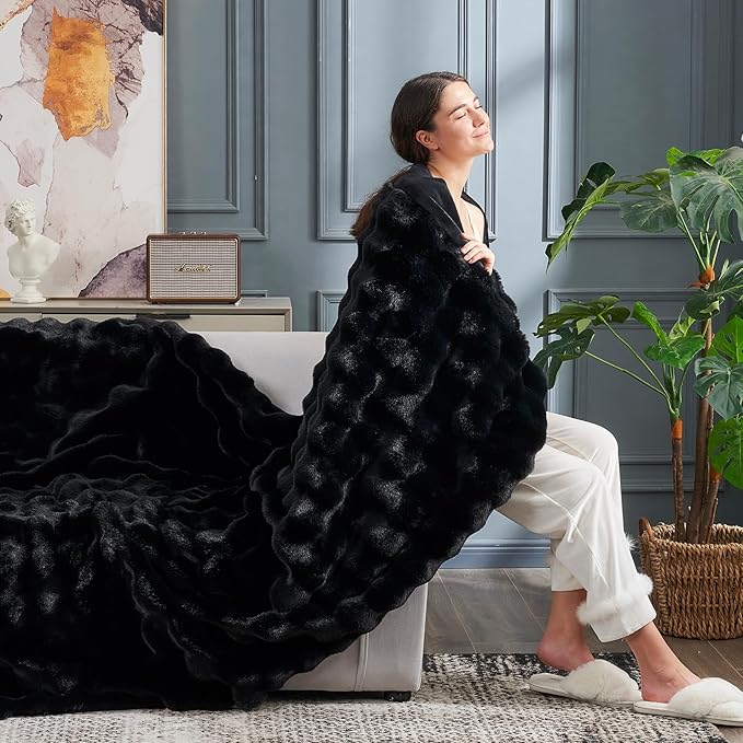 Cozy Bliss Faux Fur Throw Blanket - Image 6