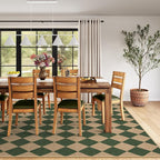 Lahome Colette Checkered Washable Rugs 8x10, Easy Jute Rug - Image 3