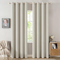 MIULEE Linen Texture 90 Inches Curtains by MIULEE