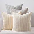 Topfinel 4 Packs Neutral Decorative Throw Pillows Covers 18x18 Inch by Topfinel