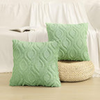 decorUhome Summer Throw Pillow Covers 18x18 Inch Set of 2, Soft Plush Faux Wool - Image 8