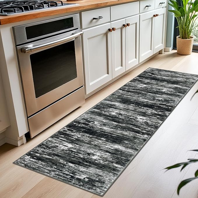 KOZYFLY Modern Abstract Washable Rug Runner 2x7 Hallway Runner Rug Non-Slip - Image 3