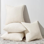 Topfinel Decorative Beige Cream Throw Pillow Covers Cushion Cases, Mix and Match by Topfinel