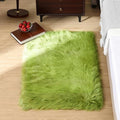 Goolela Lime Green Fluffy Fuzzy Fur Rug by Goolela
