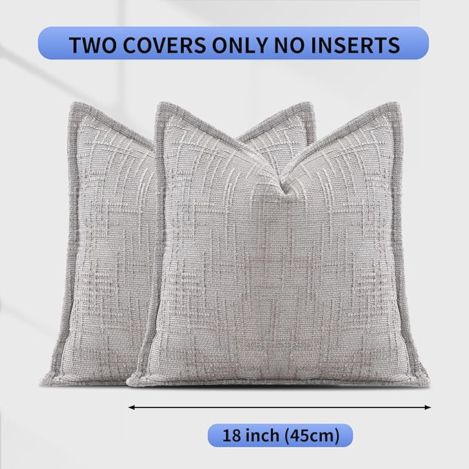 HPUK Fall Chenille Soft Throw Pillow Covers 18x18 Set of 2, Accent Cushion - Image 5
