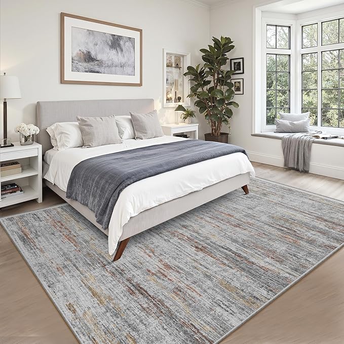 6x9 Area Rugs for Living Room, Non-Slip Modern Abstract Soft Large Washable Rug - Image 6