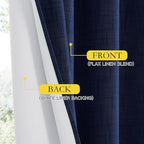 NICETOWN 100% Absolutely Blackout Linen Curtains - Image 5