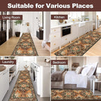 Yamaziot Washable Runner Rug, 3x10 Non-Slip Boho Vintage Hallway Rug - Image 6
