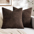 MIULEE Dark Brown Decorative Throw Pillow Covers 18x18 Inch by MIULEE
