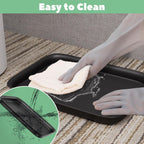 Dehumidifier Drip Pan with Raised Edge, Hard Plastic 13'' x 9''x 2'' Non-Slip Waterproof Drain Pan for Dehumidifiers, Drain Tray Catch & Prevent Water Leak, Protect Floor, Black