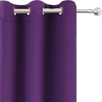 LEMOMO Purple Blackout Curtains/42 x 63 Inch/Set of Two Panels Grommet Bedroom - Image 7