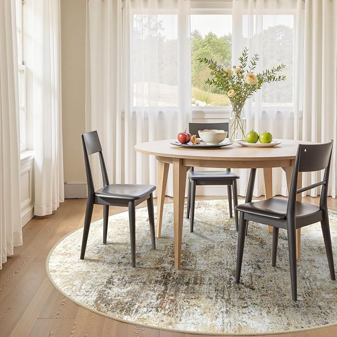 Washable Area Rugs 8ft Non-Slip Modern Abstract Soft - Image 2