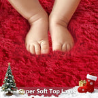 Ophanie Red Rugs for Bedroom Living Room, Fluffy Fuzzy Furry Carpet, Plush Soft - Image 2