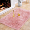 Ciicool Pink Fur Fluffy Rug, 2x4 ft Small Faux Fur Rugs by CIICOOLHomeDeco