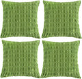 Fancy Homi 4 Packs Boho Lime Green Decorative Throw Pillow Covers 18x18 Inch by Fancy+Homi