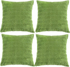 Fancy Homi 4 Packs Boho Lime Green Decorative Throw Pillow Covers 24x24 Inch by Fancy+Homi