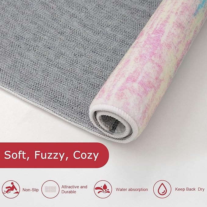 KOZYFLY Modern Abstract Small Area Rugs 2x3, Washable Indoor Front Door Mat - Image 6