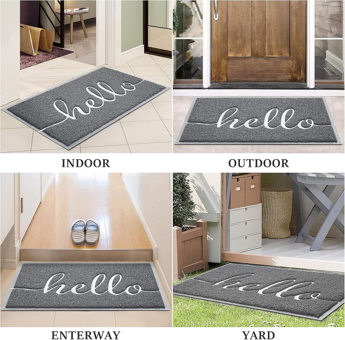 Door Mat Welcome Mat Floor Mat for Entryway, Patio, High Traffic Areas