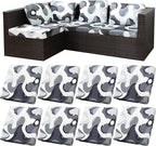 8Pcs Stretch Patio Cushion Covers, Outdoor Couch Covers Replacement, Outdoor by BIETYONE