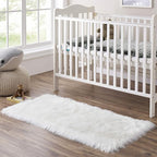 Ciicool White Fur Fluffy Rug, 2x4 ft Small Faux Fur Rug - Image 6