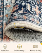 RELEANY Area Rugs 3'x12' Runner Rug Non Slip Washable - Image 2