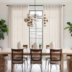 Short Beige Linen Curtains for Kitchen Bathroom 40 Inches Long 2 Panels Set - Image 6