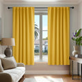 Deconovo Solid Back Tab and Rod Pocket Curtains Thermal Insulated Blackout by Deconovo