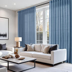 Nanspring Stone Blue Linen Curtains 96 Inches Long - Image 7