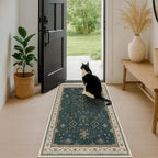 Dark Green Oushak 3x4 Large Entryway Rug - Image 6