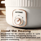 HYTRIC 4.5L Electric Pot, 1200W Non-Stick Hot Pot Electric with Dual Power