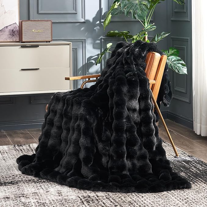 Cozy Bliss Faux Fur Throw Blanket by CozyBliss