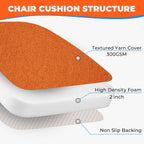 Sunsleek Chair Cushions for Dining Chairs D-Shaped Seat Cushions Chair Pads