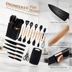 19-Piece Silicone Skitchen Utensils Set, Heat-Resistant Nonstick