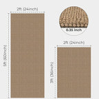 KOZYFLY Area Rug Runner Sets of 2 Pcs 2x3 and 2x5 Washable Kitchen Rugs Non - Image 2