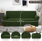 U-NICE HOME Oversized Stretch Sofa Slipcover, Soft Jacquard Fabric Couch Cover - Image 3