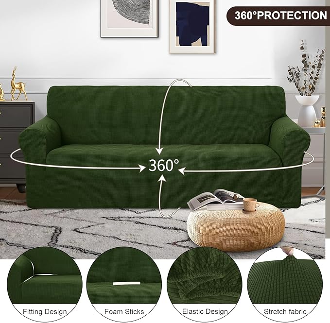 U-NICE HOME Oversized Stretch Sofa Slipcover, Soft Jacquard Fabric Couch Cover - Image 3