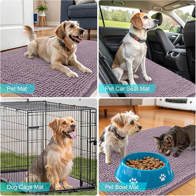 OLANLY Dog Door Mat for Muddy Paws 40x32, Absorbs Moisture and Dirt, Absorbent - Image 7