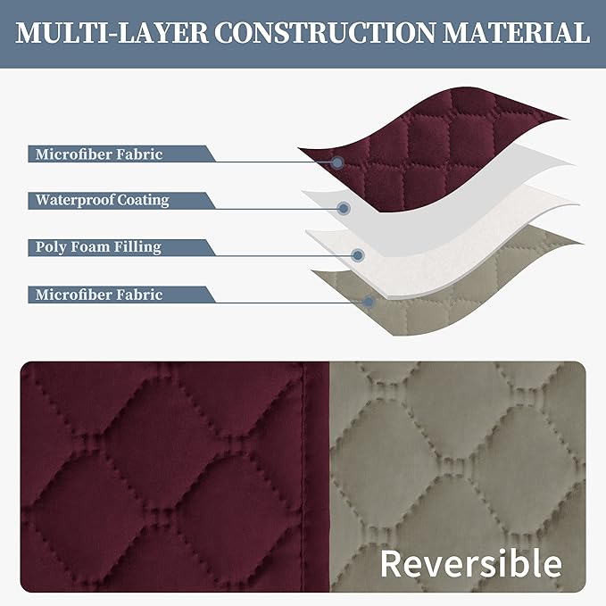 ISSUNTEX Double Protection 100% Waterproof Chair Sofa Covers - Image 4