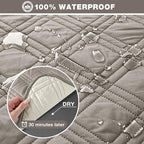 TAOCOCO 100% Waterproof Loveseat Recliner Cover, Non Slip Split Recliner Couch - Image 3