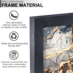 Fxojyvo 30x40 Picture Frame Black Engineered Wood Wall Hanging