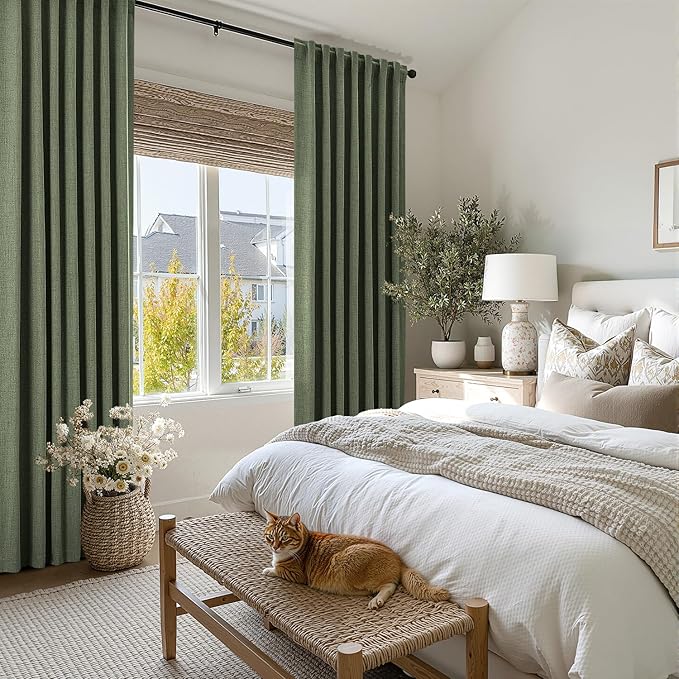MIULEE 100% Blackout Linen Curtains - Image 8