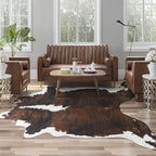 AROGAN Western Decor Faux Fur Cowhide Rug, 4.6x5.2 Feet Premium Animal Skin Cow by AROGANAREARUG