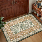 GarveeHome Terracotta Olive Sage Green Washable 5x7 Area Rugs, Botanical Grove - Image 5