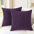 CaliTime Throw Pillow Covers Decorative 16 X 16 Inches Pack of 2 Cozy Chenille by CaliTime