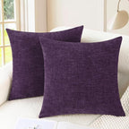 CaliTime Throw Pillow Covers Decorative 20 X 20 Inches Pack of 2 Cozy Chenille by CaliTime
