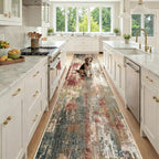 Washable Area Rugs 3x12 Non-Slip Modern Abstract Soft by RELEANY