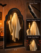 20" Haunted Ghost Mirror with LED Lights & Scary Voice Changer