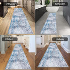 HEBE Hallway Runner Rug 2'x10' Washable Vintage Distressed Area Rugs Non Slip - Image 5